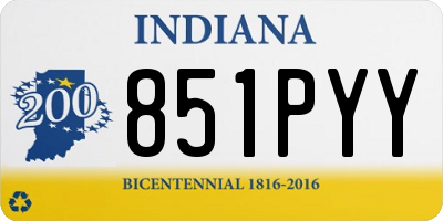 IN license plate 851PYY