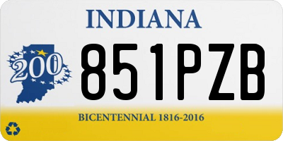 IN license plate 851PZB