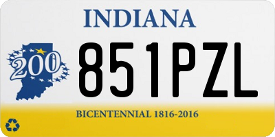 IN license plate 851PZL
