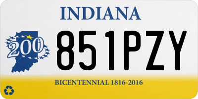 IN license plate 851PZY