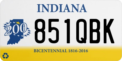 IN license plate 851QBK