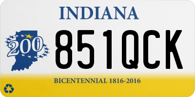 IN license plate 851QCK