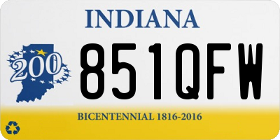 IN license plate 851QFW