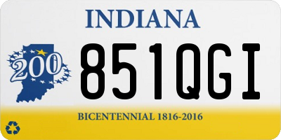 IN license plate 851QGI