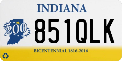 IN license plate 851QLK
