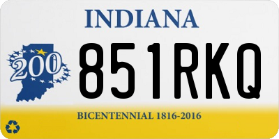 IN license plate 851RKQ