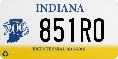 IN license plate 851RO
