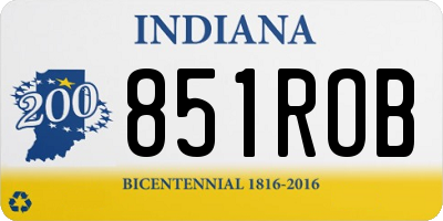 IN license plate 851ROB