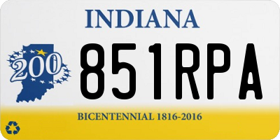 IN license plate 851RPA