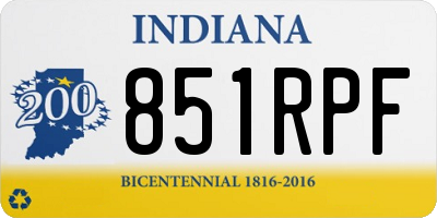 IN license plate 851RPF