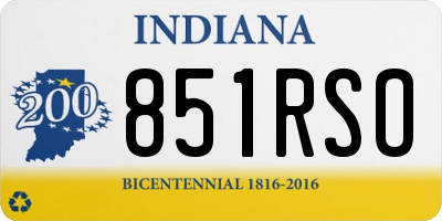 IN license plate 851RSO
