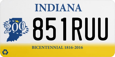 IN license plate 851RUU