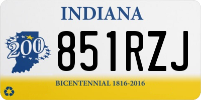 IN license plate 851RZJ