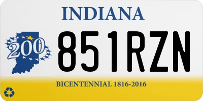 IN license plate 851RZN