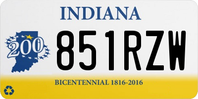 IN license plate 851RZW