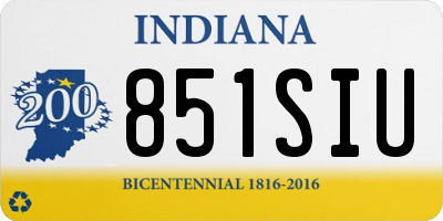 IN license plate 851SIU