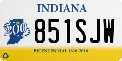 IN license plate 851SJW