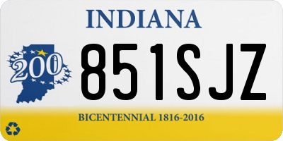 IN license plate 851SJZ