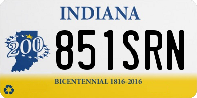 IN license plate 851SRN
