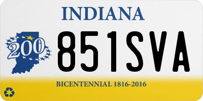 IN license plate 851SVA