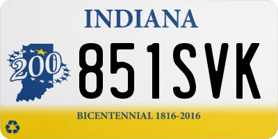 IN license plate 851SVK
