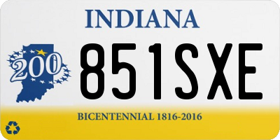 IN license plate 851SXE