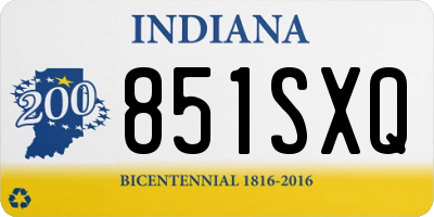 IN license plate 851SXQ