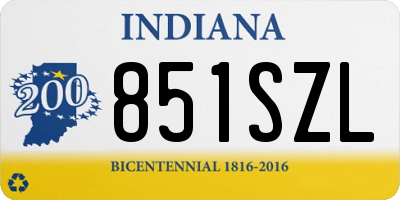 IN license plate 851SZL