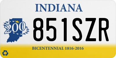 IN license plate 851SZR
