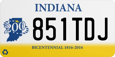 IN license plate 851TDJ