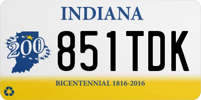 IN license plate 851TDK