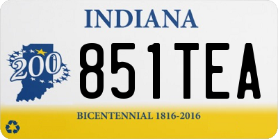IN license plate 851TEA