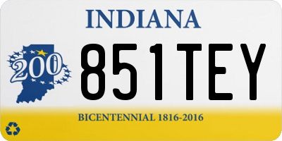 IN license plate 851TEY