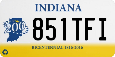 IN license plate 851TFI