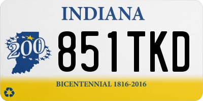 IN license plate 851TKD