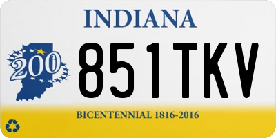 IN license plate 851TKV