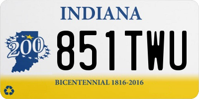 IN license plate 851TWU