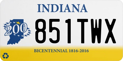 IN license plate 851TWX