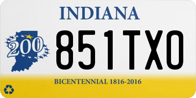 IN license plate 851TXO