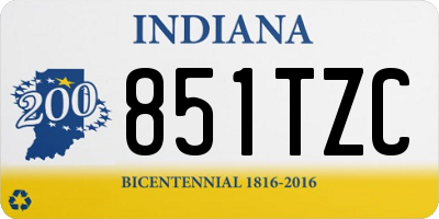 IN license plate 851TZC