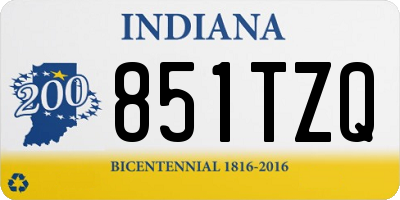 IN license plate 851TZQ