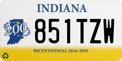 IN license plate 851TZW