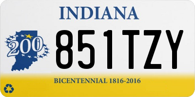 IN license plate 851TZY