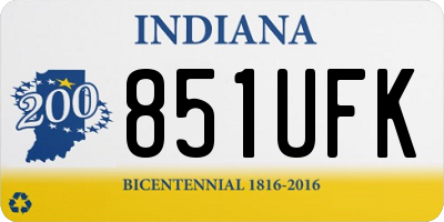 IN license plate 851UFK