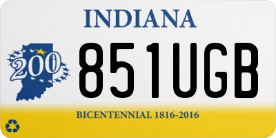 IN license plate 851UGB