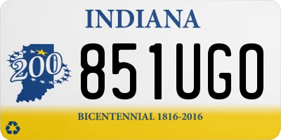 IN license plate 851UGO