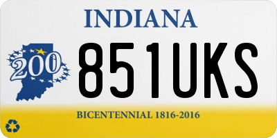 IN license plate 851UKS