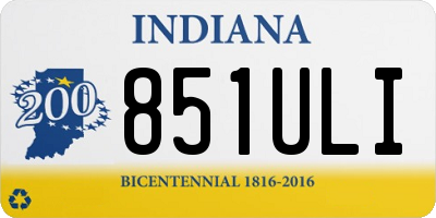 IN license plate 851ULI