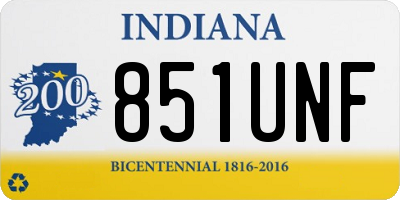 IN license plate 851UNF
