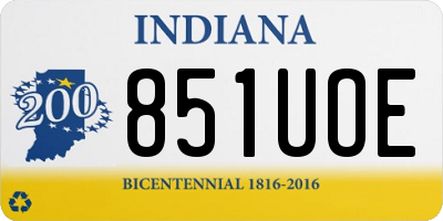 IN license plate 851UOE